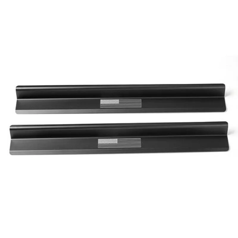 Sansour For Jeep Wrangler JK 2007 - 2017 4 Door Sill Scuff Plate Guard Heavy Duty Aluminum Door Sills Protector Stickers Trim