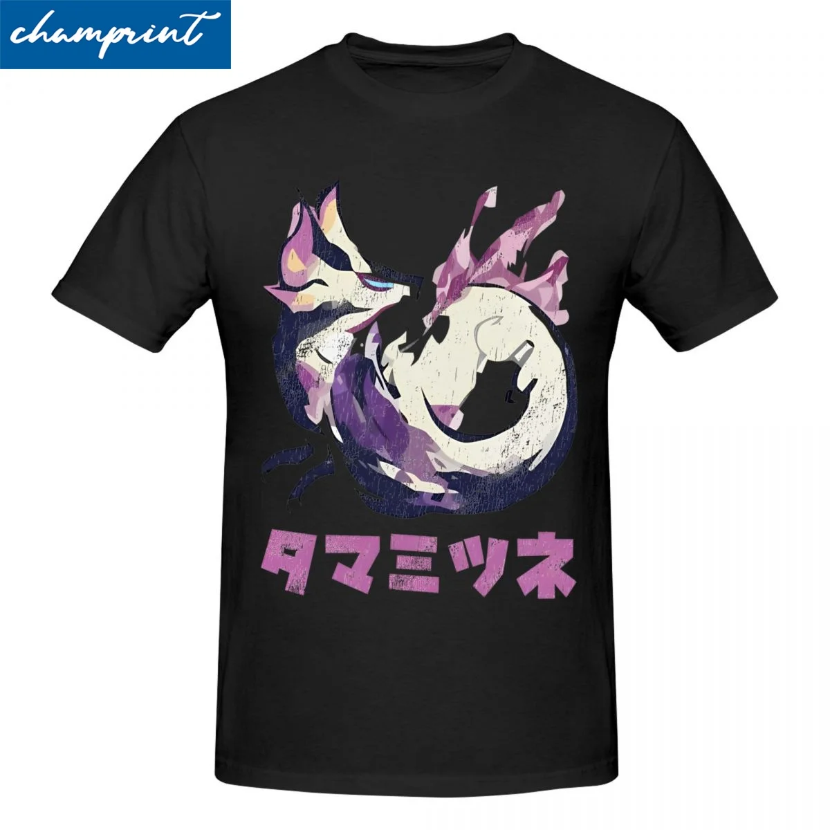 Monster Hunter Rise Mizutsune Kanji Icon T-Shirt for Men Women Casual 100% Cotton Tees Crew Neck Short Sleeve T Shirt Clothing