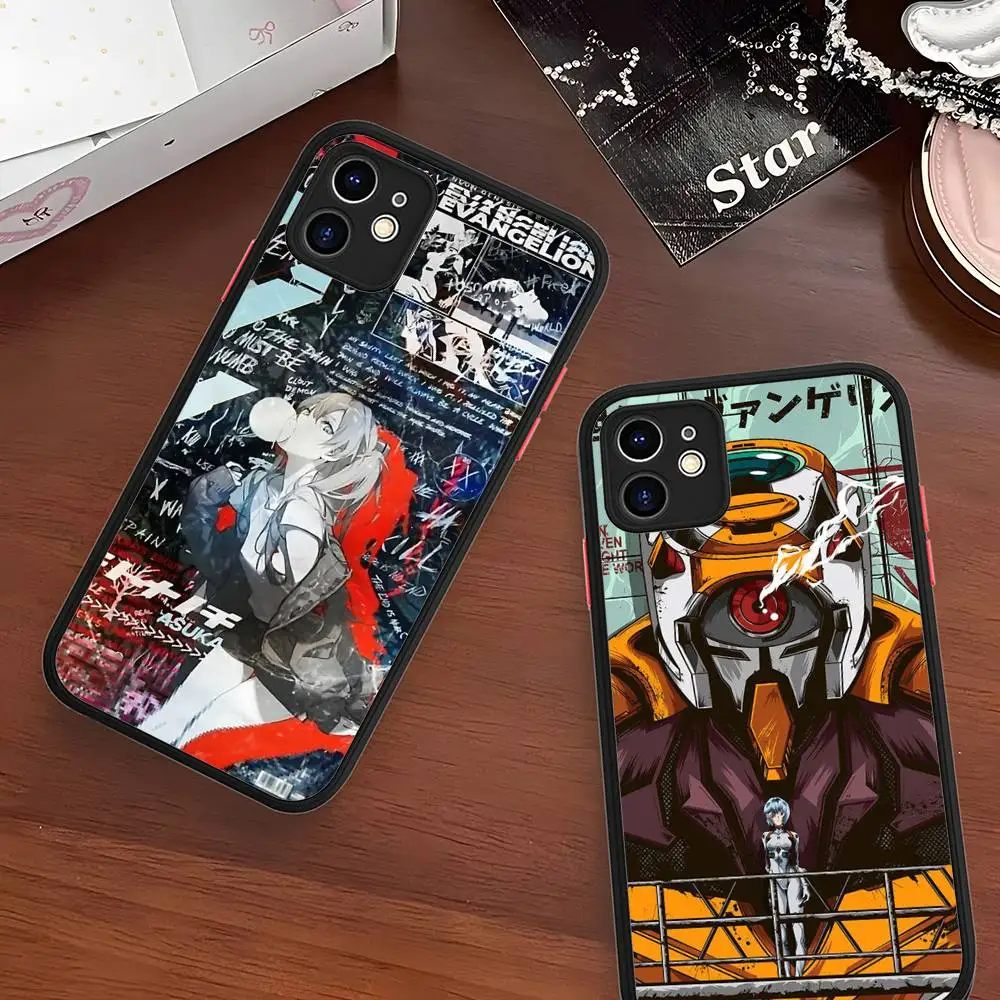 

Anime Classic E-evangelion Matte Transparent Phone Cover For IPhone Case 16 15 14 13 12 11 Pro Max X XS Max Plus