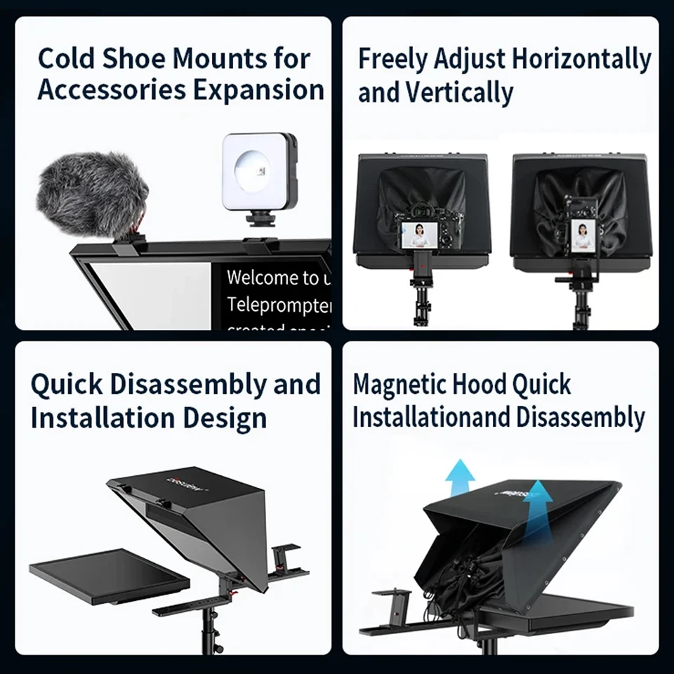 Desview T20 مقاس 20 بوصة ملقن بث احترافي بشاشة كبيرة قابلة للطي لتصوير البث المباشر #2