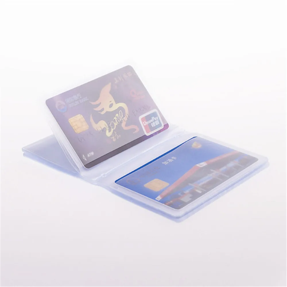 Semi Transparent Card Holder Inside Bag PVC Waterproof Folded ID Credit  Bank Name Business Card Pockets Inner Pages Office Suppl - AliExpress 1524