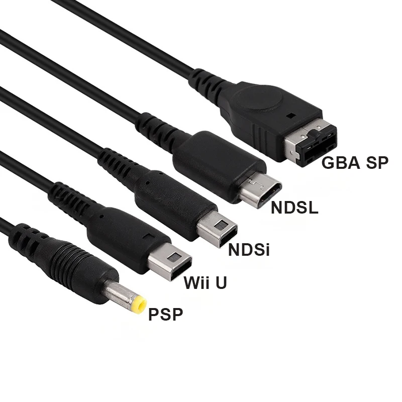 Para nintendo ndsi ndsl gba sp wiiu cabo de carregamento para sony psp game console cabo fonte alimentação controlador jogo carga fio alimentação