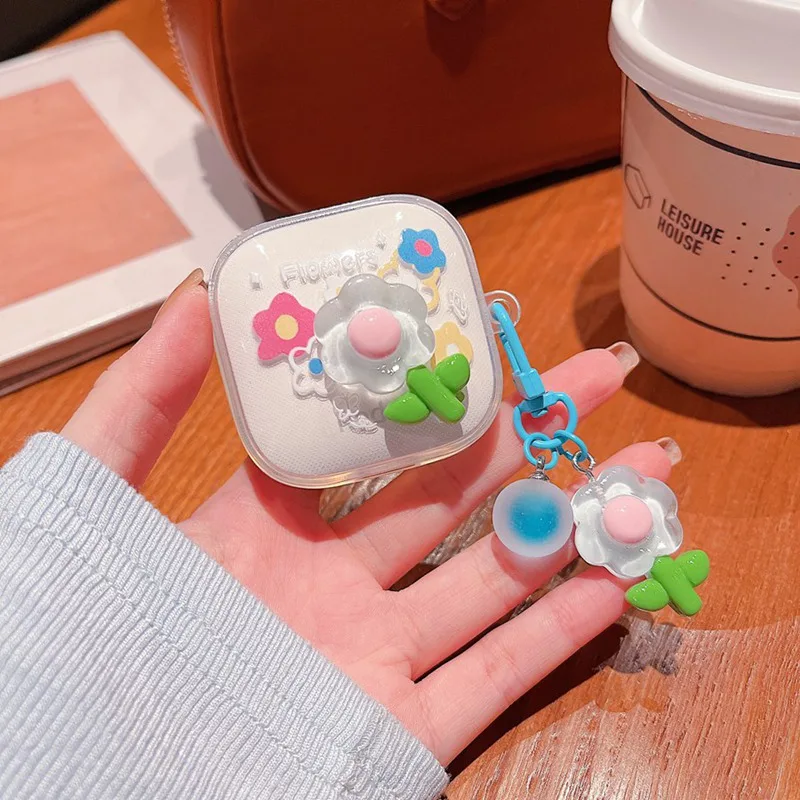 Pour Redmi Buds 6 couverture active fleur colorée/dessin animé Silicone Transparent écouteur couverture mignon pour redmi buds6 étui