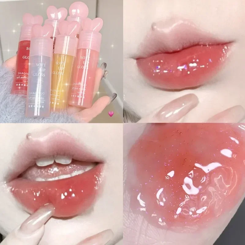 Light Rich Watery Lip Oil Glitter Clear Transparent Glossy Lipstick Moisturizing Nourishing Hydrating Lippie Supple Lip Gloss