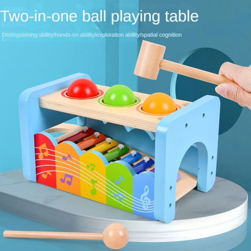 Hand Eye Coordination Puzzle Interactive Toy New Cognitive Music Playing Platform Children Playing Ball Two In One Ball Game