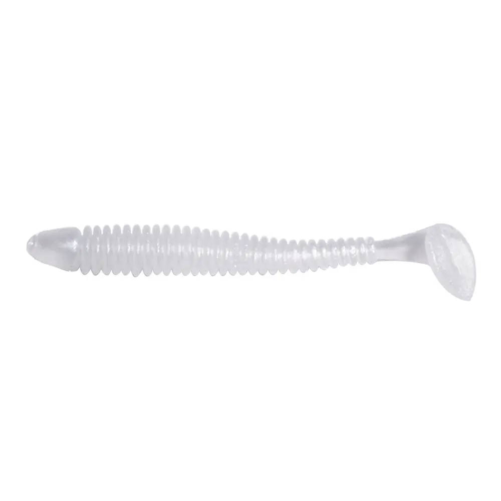 Hengjia 10/50 Stück 4,5 cm Kleiner Weicher Wurm Swimbait T-Schwanz Silikonköder Wobbler Angelzubehör für Karpfen Barsch Hecht – Detail 13