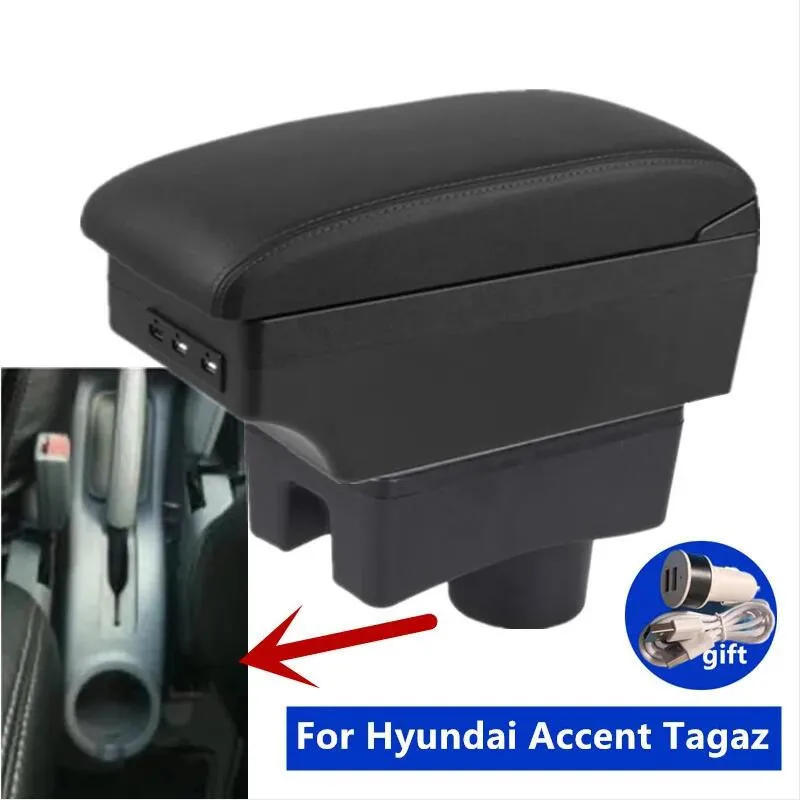 For Hyundai Accent Tagaz Armrest box For Hyundai Accent Car Armrest box Interior Parts Center Storage box Car Accessories