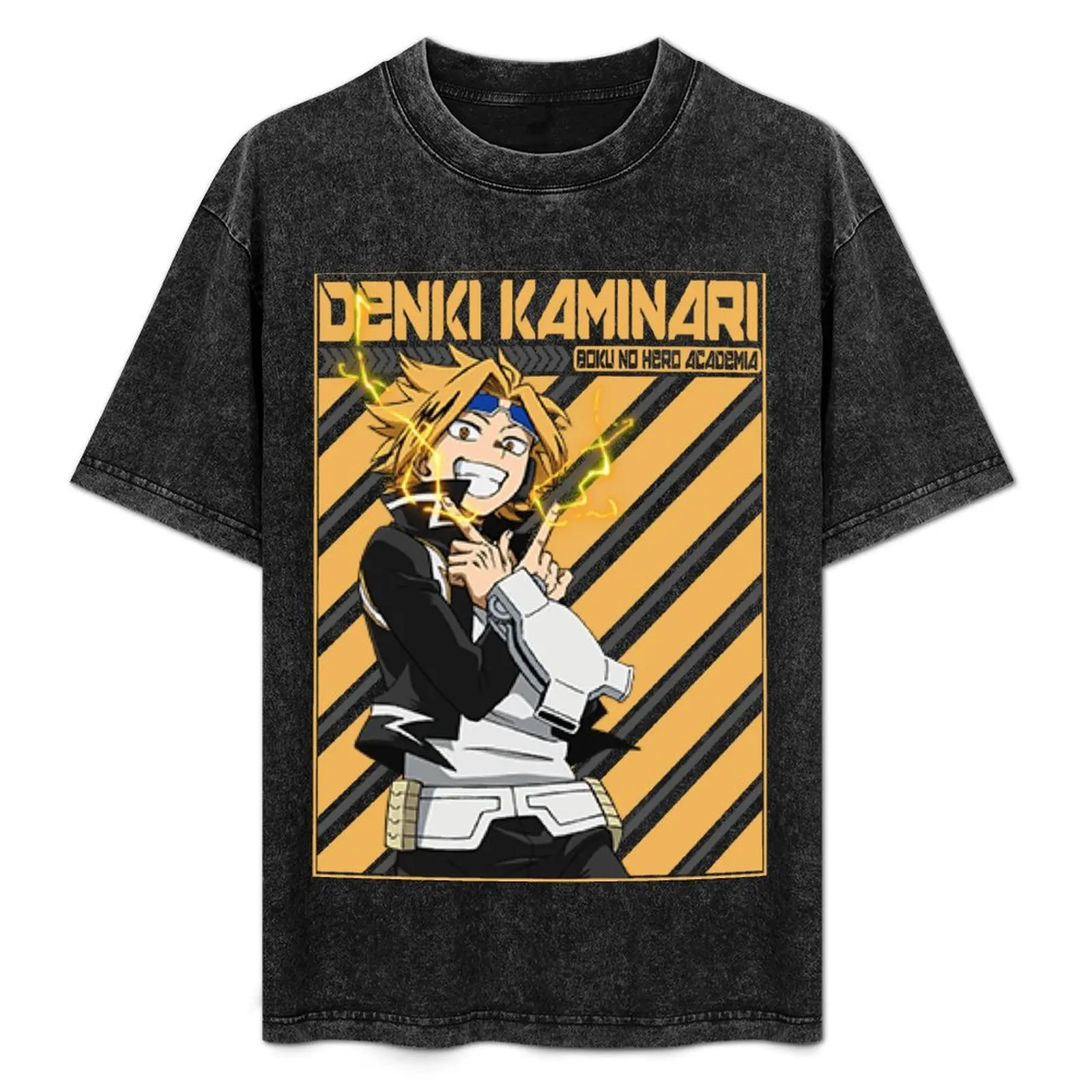 Camiseta CLASE 1A DENKI KAMINARI, camiseta de anime para hombre, Camiseta de algodón 100%