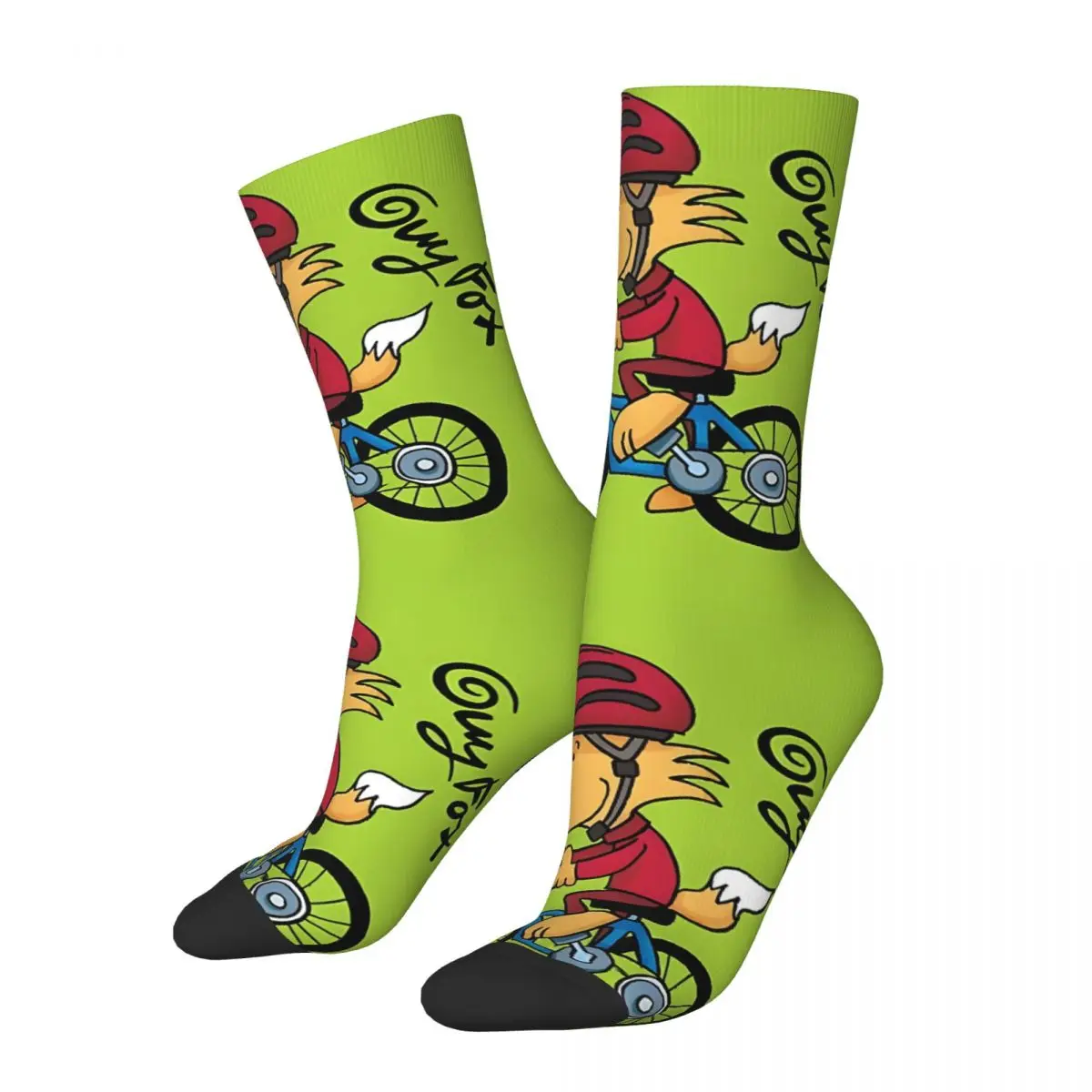 Hip Hop Vintage Cycling Crazy Men's compression Socks Unisex G-Guy Foxs Street Style Pattern Printed Funny Novelty Happy Crew