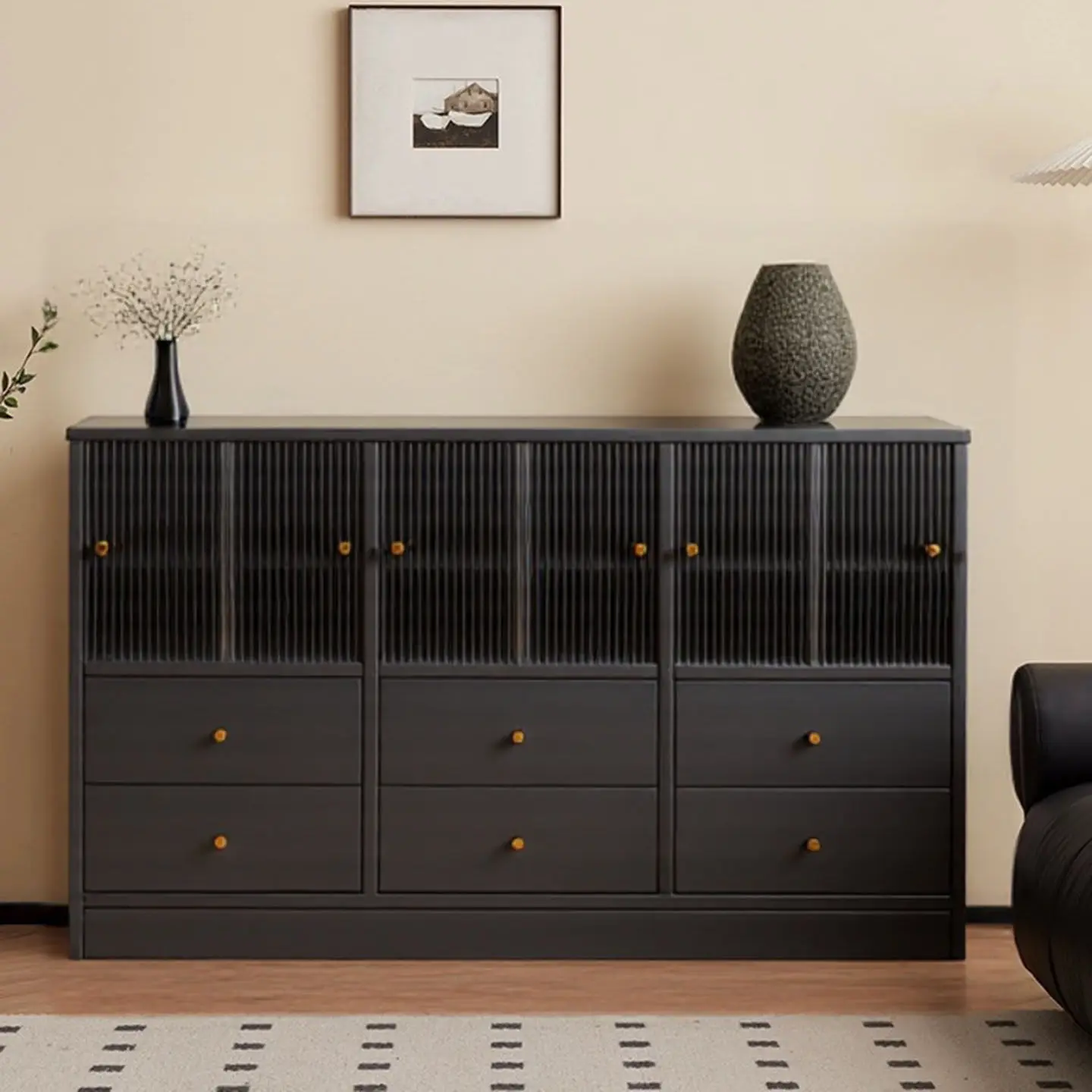 armoire-a-dossiers-coffre-noir-bibliotheque-combinee-multi-niveaux-armoire-de-rangement-casier-armoire-de-bureau-type-tiroir-mural