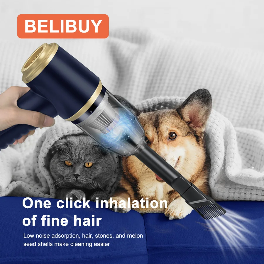 

BELIBUY Car Vacuum Cleaners Home Appliance High Pressure Cordless Handheld Vacuum Cleaner for Home Bed Carpet Cleaner