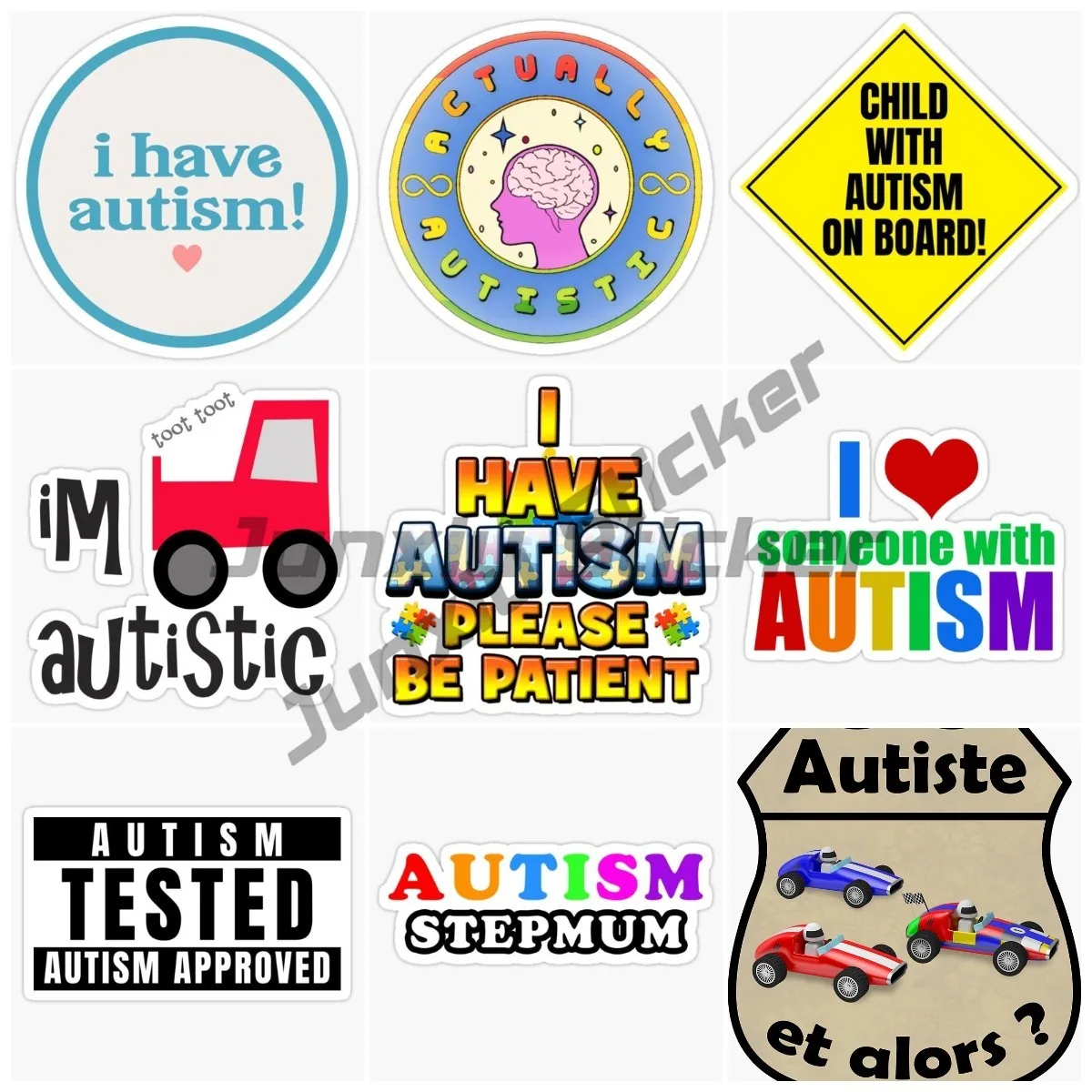 

Autistic Sticker Child on Board Autism Awareness Window Bumper Trunk Car Safety Rescue Graphics PVC Sticker