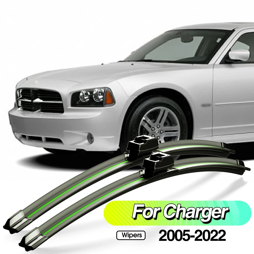 For Dodge Charger 2005-2022 2pcs Front Windshield Wiper Blades Windscreen Window Accessories 2006 2009 2011 2012 2017 2019 2020