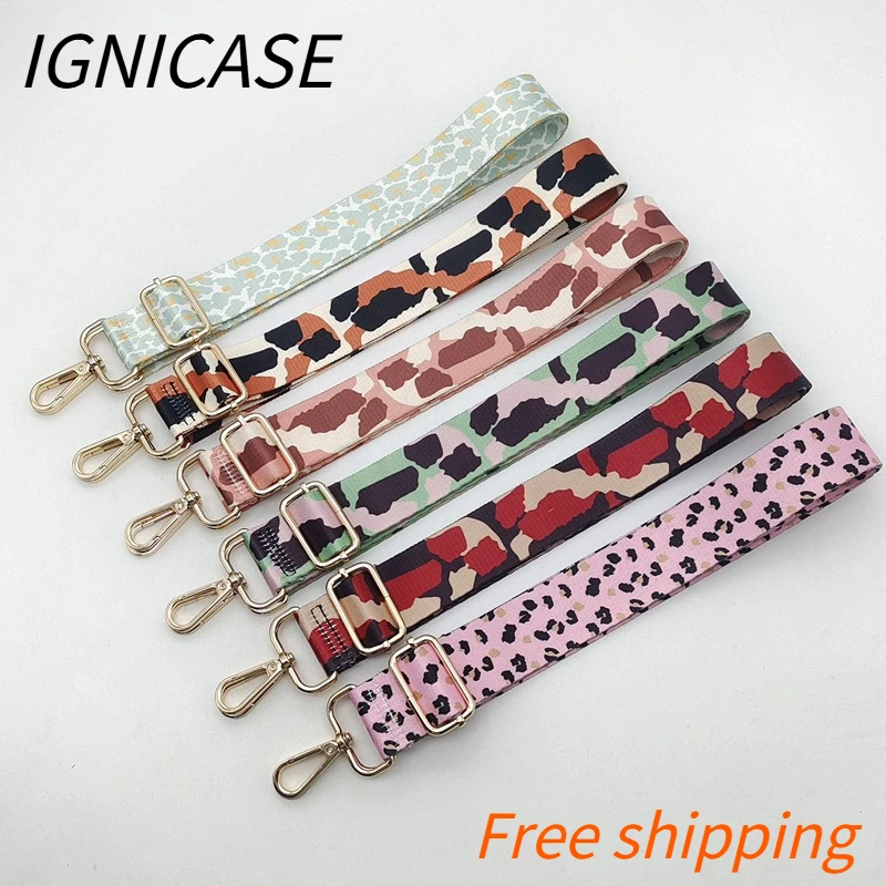 IGNICASE New Wide Color Shoulder Strap Accessories Fashion Women's Bag Oblique Strap Replacement Single Bag Strap Accessories