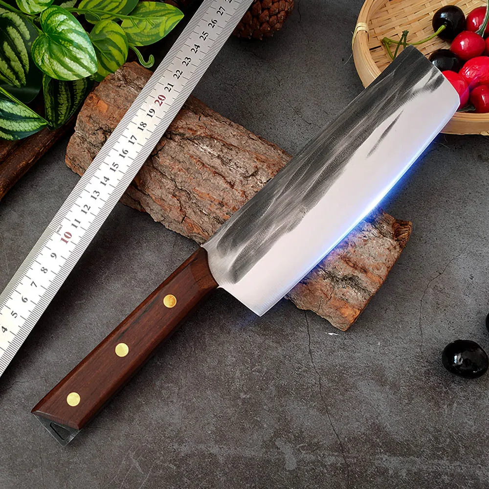 7 inch Forged Cleaver Knife Stainless Steel Meat Fish Fruit Vegetables Slicing Chinese Household Kitchen Chef Knife