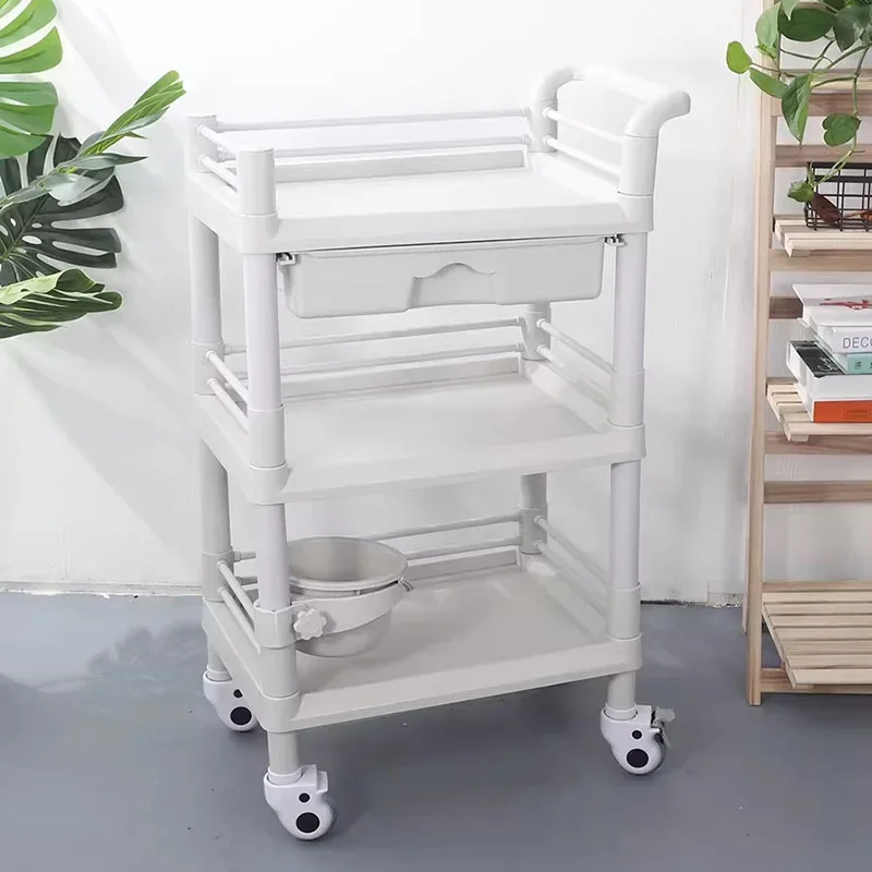 Trolley Mini Iron Barber Units Cabinet Salon Welding Rotating Business Dressing carrito organizador para lashista Stainless Spa