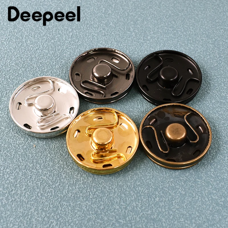 50Sets Deepeel 8-25mm Metal Snap Buttons Vintage Buckle Suit Jacket Decoration Bag Strap Shoes Hats Clothes Sewing Accessories