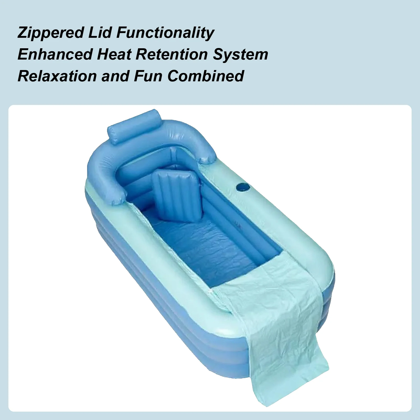 

Inflatable Bathtub PVC Portable Blow Up Spa Bathtub With Seat Mat Folding Bath Bathroom Supplies For Women Girls Family Teens