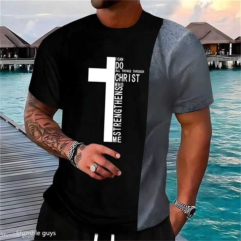 2026 Men's Fashion Street Style T-Shirt Summer Anime Graphic Loose Short Sleeve Breathable Lightweight Oversized