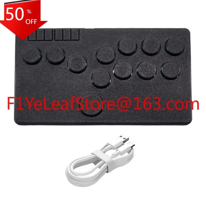 

Flatbox Arcade Fight Stick Mini Hitbox Buttons Style Hot SWAP Kailh Switch Arcade Stick Controller Pico GP2040-CE For PC/PS4/NS