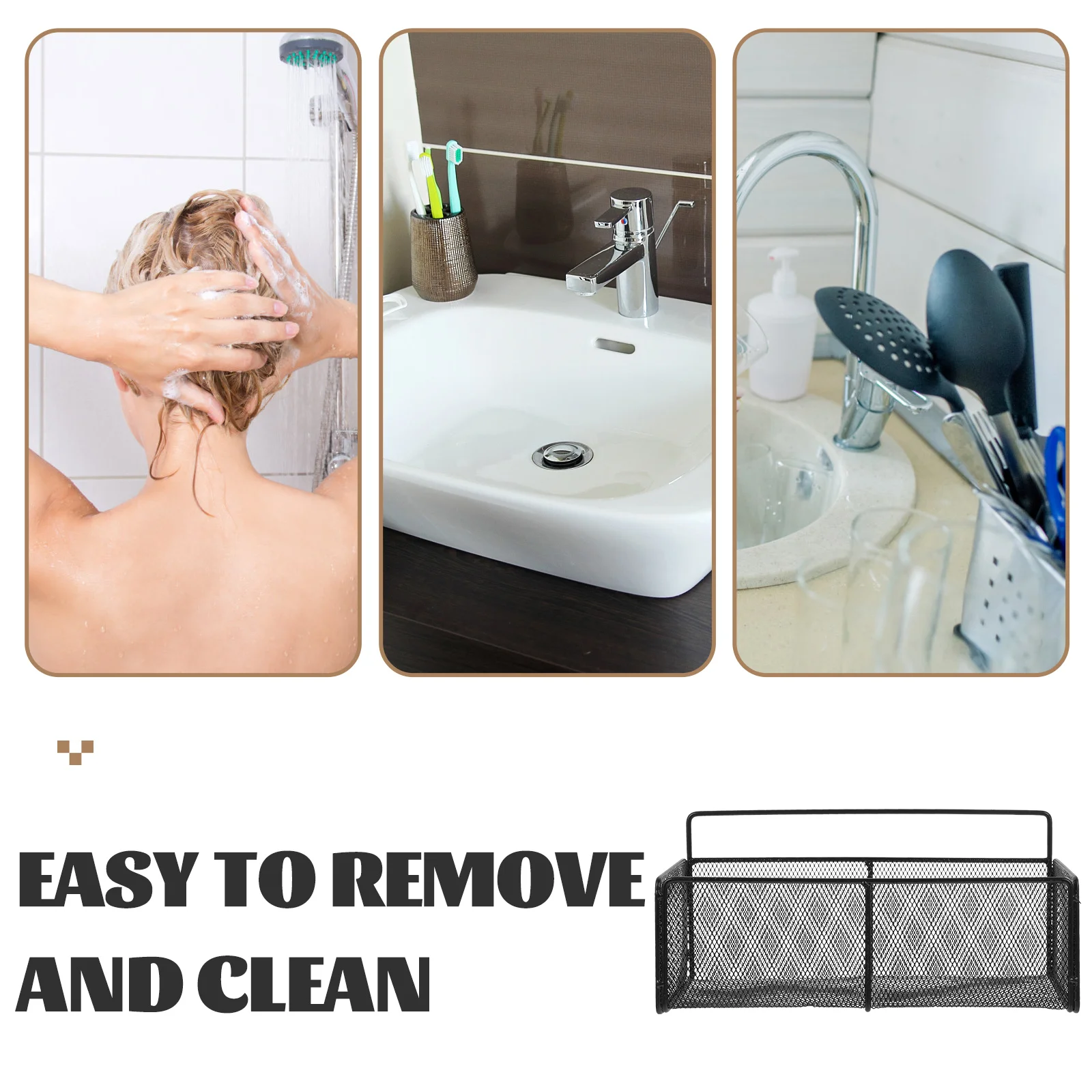 

Wall Shelf Bathroom Kitchen ganizer Iron Cabinet Punch Free Storage Soap Dish Holder Shower Makeups Shampoo Rack Sundries