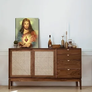 Jesus e Sagrado Coração Pintura em Lona, Wall Art Poster, Católica Christian Picture, Home Decor, Sem moldura, Virgin Mercy, Abstrato, 1Pc 8 principais vendas poster católico - №7