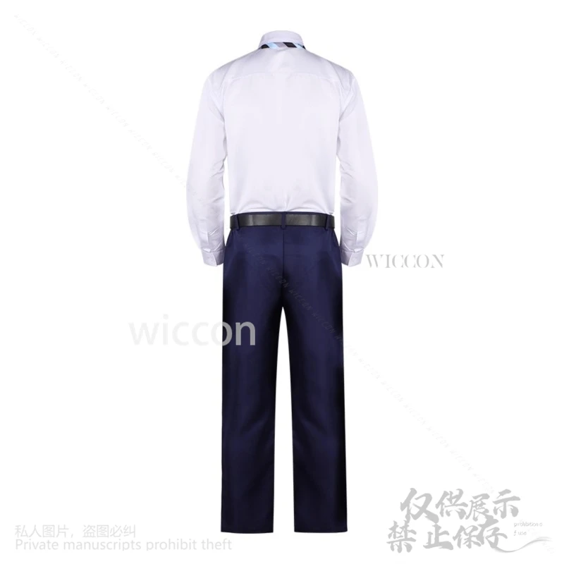 Set Lengkap Cosplay Ryo Sobue - Kemeja Putih, Dasi, Celana Hitam & Wig |   Seragam Roleplay Kawaii |   Dapat disesuaikan