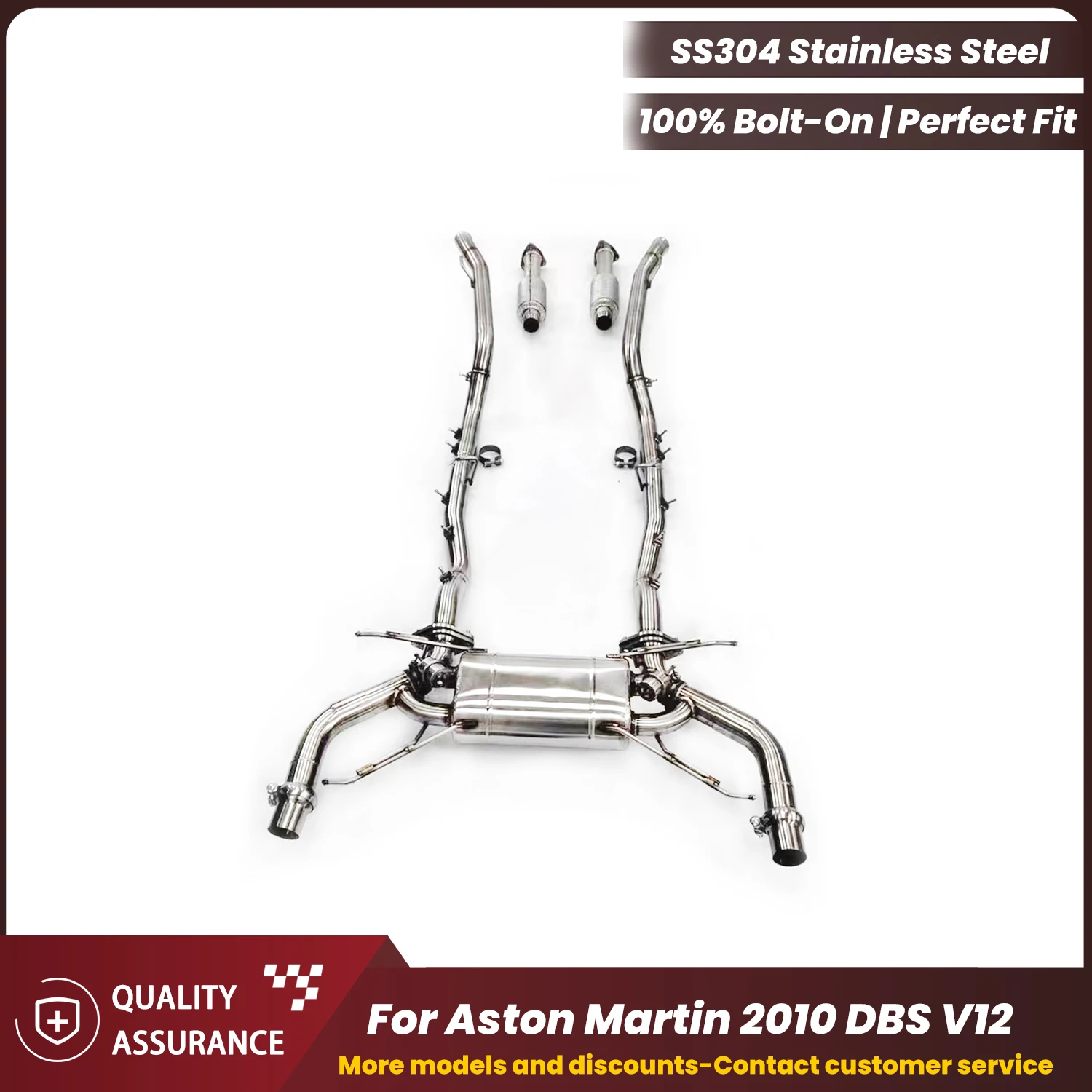 

ECCF из нержавеющей стали Catback Performance, полный комплект выхлопа для Aston Martin 2010 DBS V12, агрессивный звук выхлопа