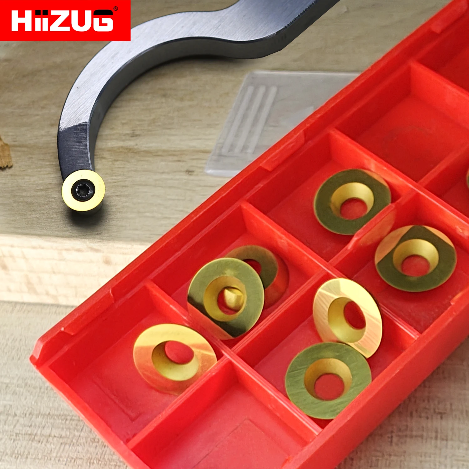 12mm Round Carbide Insert Titanium Round Wood Turning Tools Cutters for Woodturning Lathe Tool Finisher Hollower 10pcs