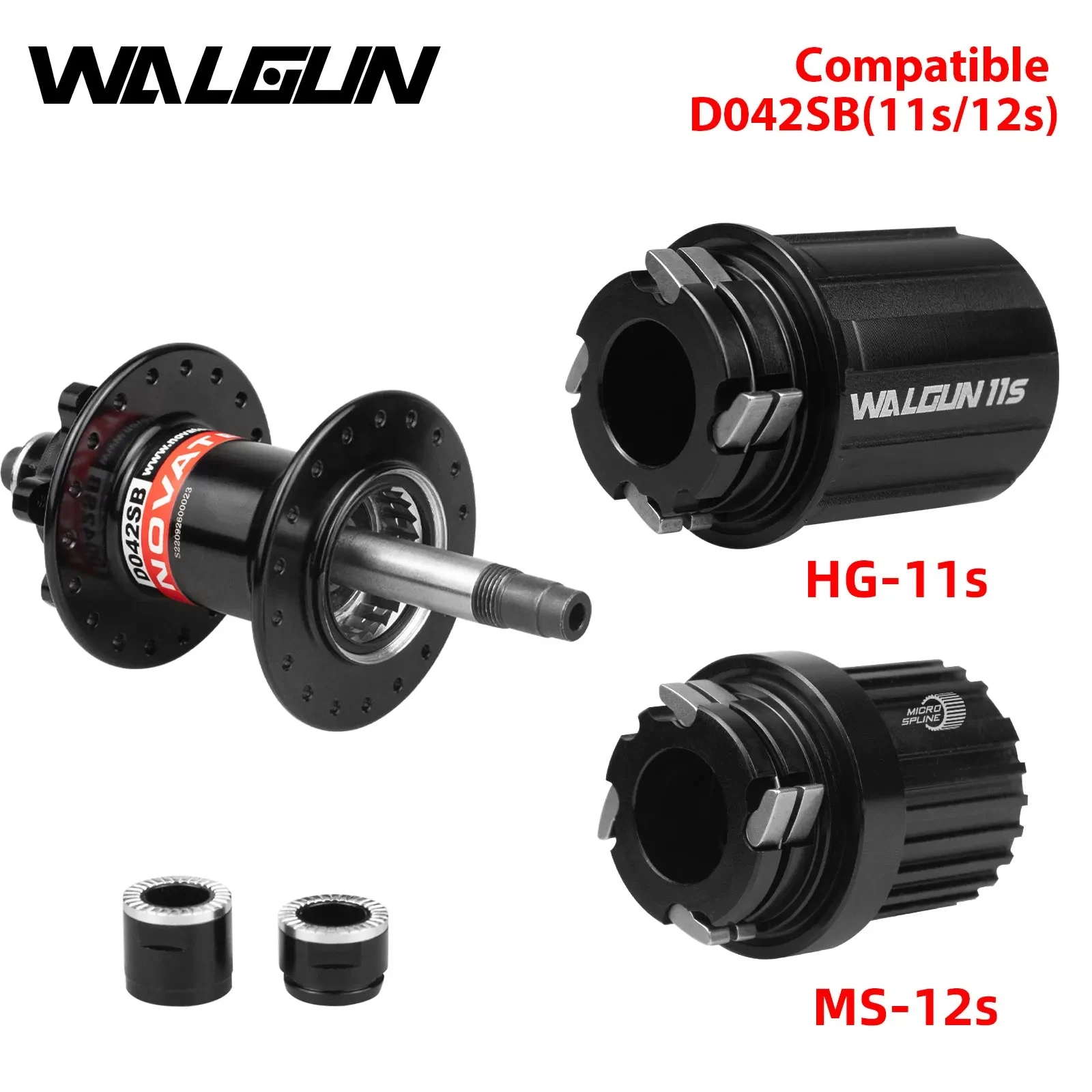 Walgun Mountain Bike Freehub,4 Pawl Micro Spline Freehub Body,HG 11S, MS 12 Speed,For Cubos Novatec D042SB Hub Bicycle Parts