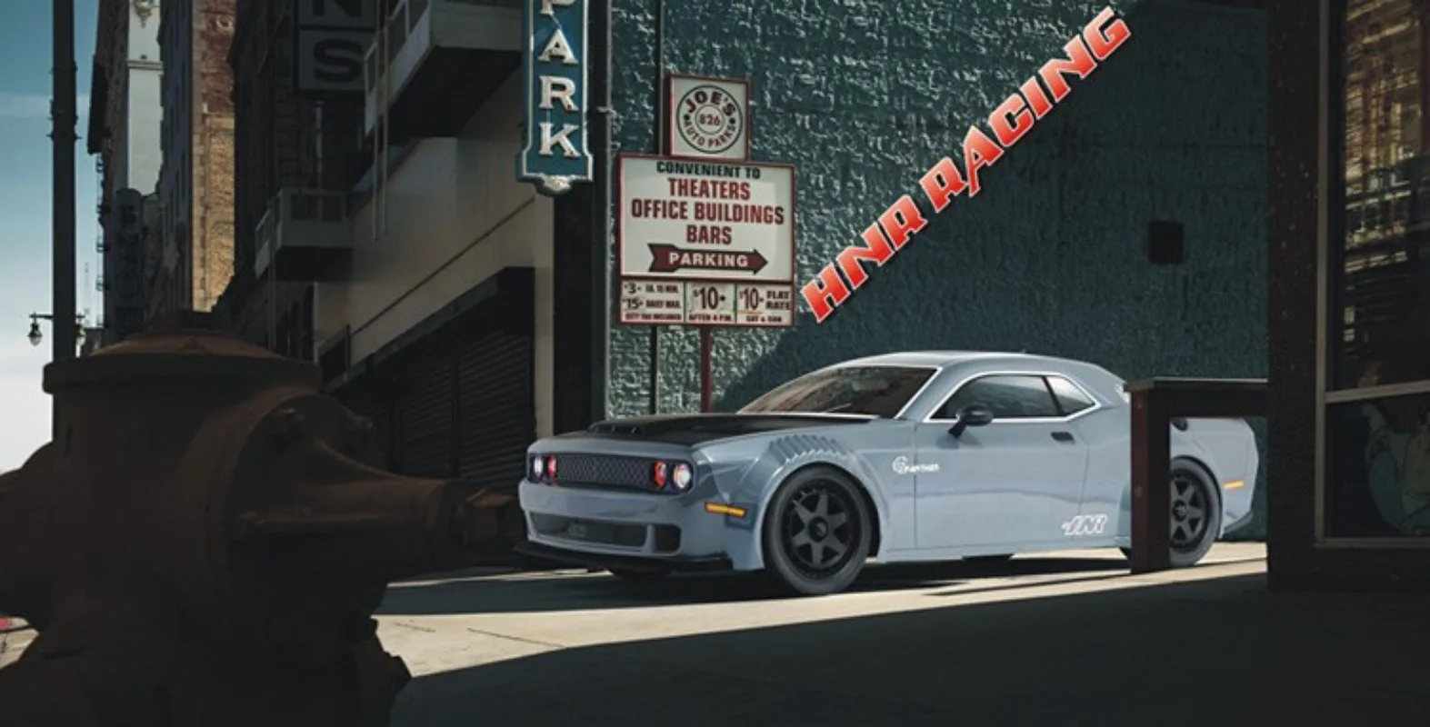 HNR Hongnuo H9802 1/10 coche eléctrico de deriva de plataforma con control remoto simulación Dodge SRT tracción en las cuatro ruedas coche modelo RC