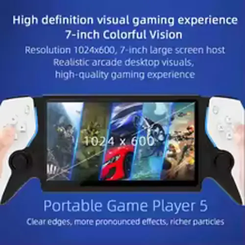 Imagen 2 del producto Nuevo PS5 7,0 pulgadas 64G sistema de código abierto controlador Dual consola de juegos portátil para PSP Street Fighter competición