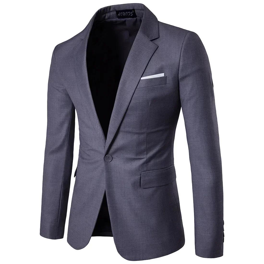 

Men Fashion Business Casual Blazers Suit Slim Fit Groom Groomsman Male Wedding Suits Blazer Jackets 9 Colors XF001-B