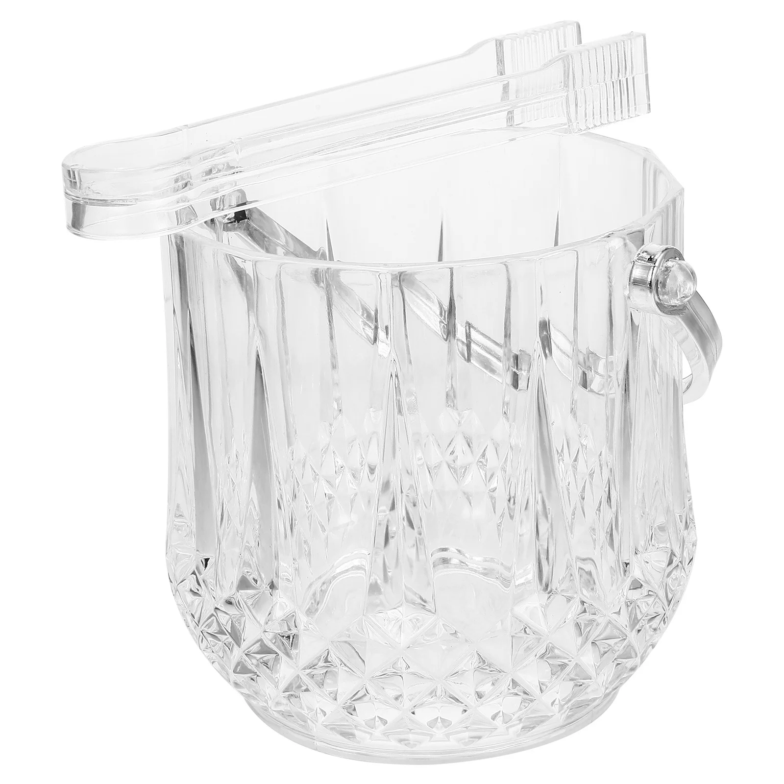 1 مجموعة دلو الثلج متعدد الوظائف مع مشبك مكعبات الثلج سميكة سعة كبيرة البلاستيك المحمولة تخزين برميل دلو عملي #2