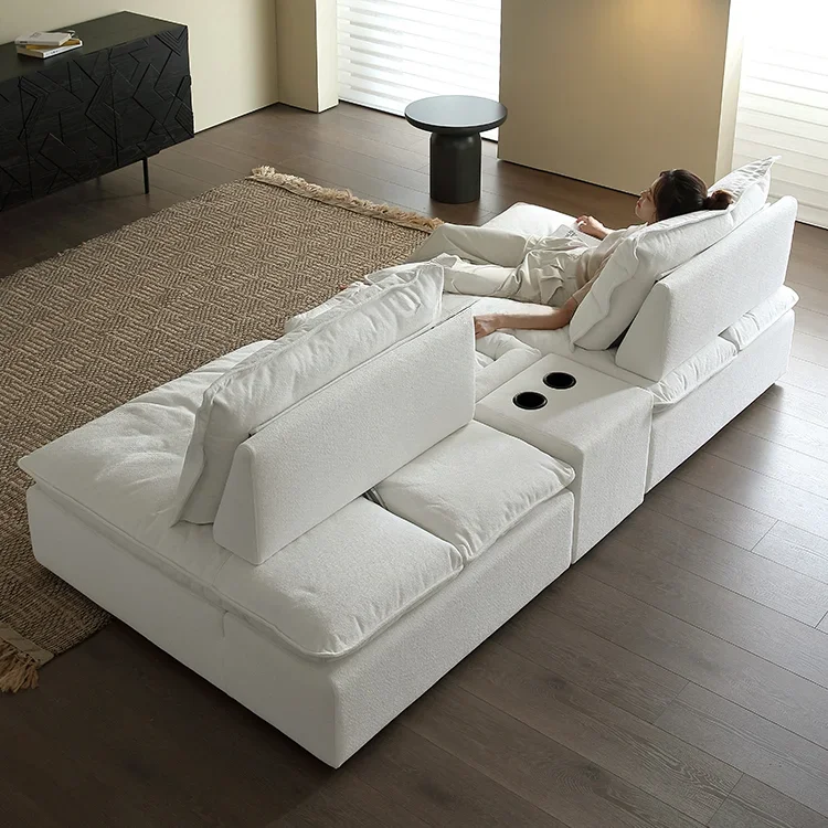 

-Comfortable Soft Single Seat Couch Laccent Sofa Armchair Living Room Furniture Modular Sectional Sofa Set with Ottoman