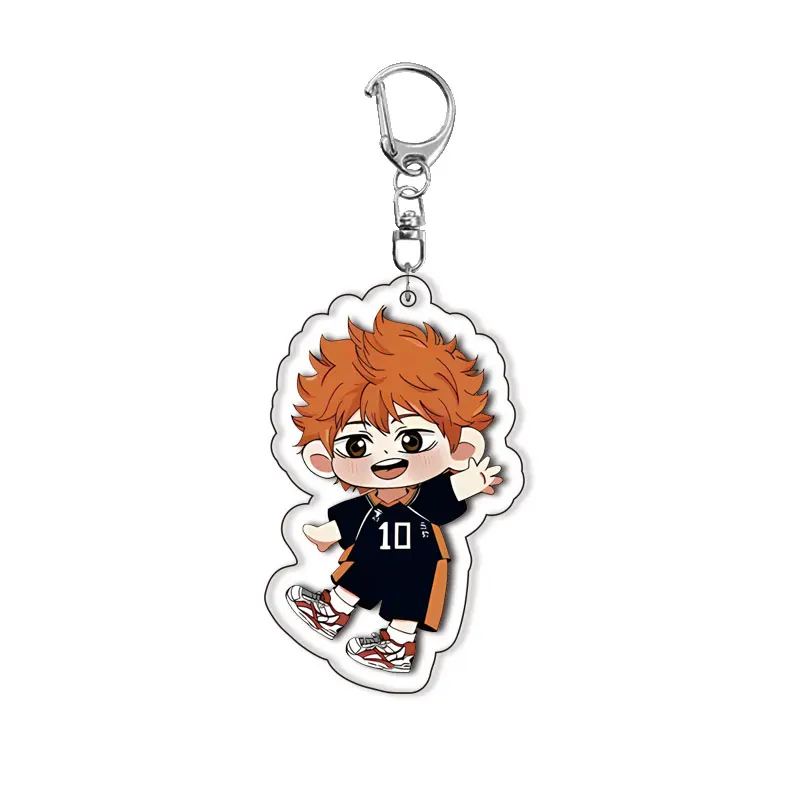 Haikyuu Anime Keychain For Karasuno Sugawara Koushi Hinata Shoyo Tobio Kageyama Hot Key Ring Bag Mobile Pendant