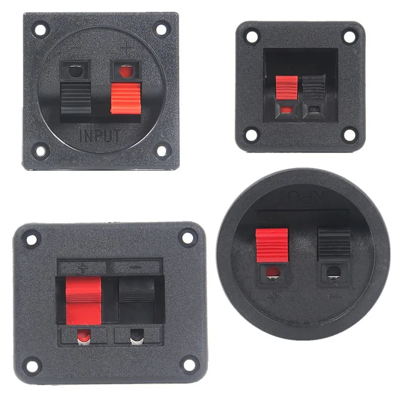 1pc Dual-Position Audio Speaker Wire Connector Square Box with Opening - Component Style, Hardwired, Low Voltage