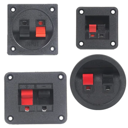 Imagen 2 del producto Conector de cable de altavoz de Audio de doble posición, caja cuadrada con apertura, estilo de componente, cableado, bajo voltaje, 1 ud.
