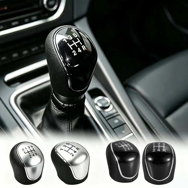 5/6 Speed Gear Shift Knob for Ford Mondeo 4 Mk4 Focus S-Max C- Max Kuga Galaxy Shifter Lever Arm Headball Car Accessorie