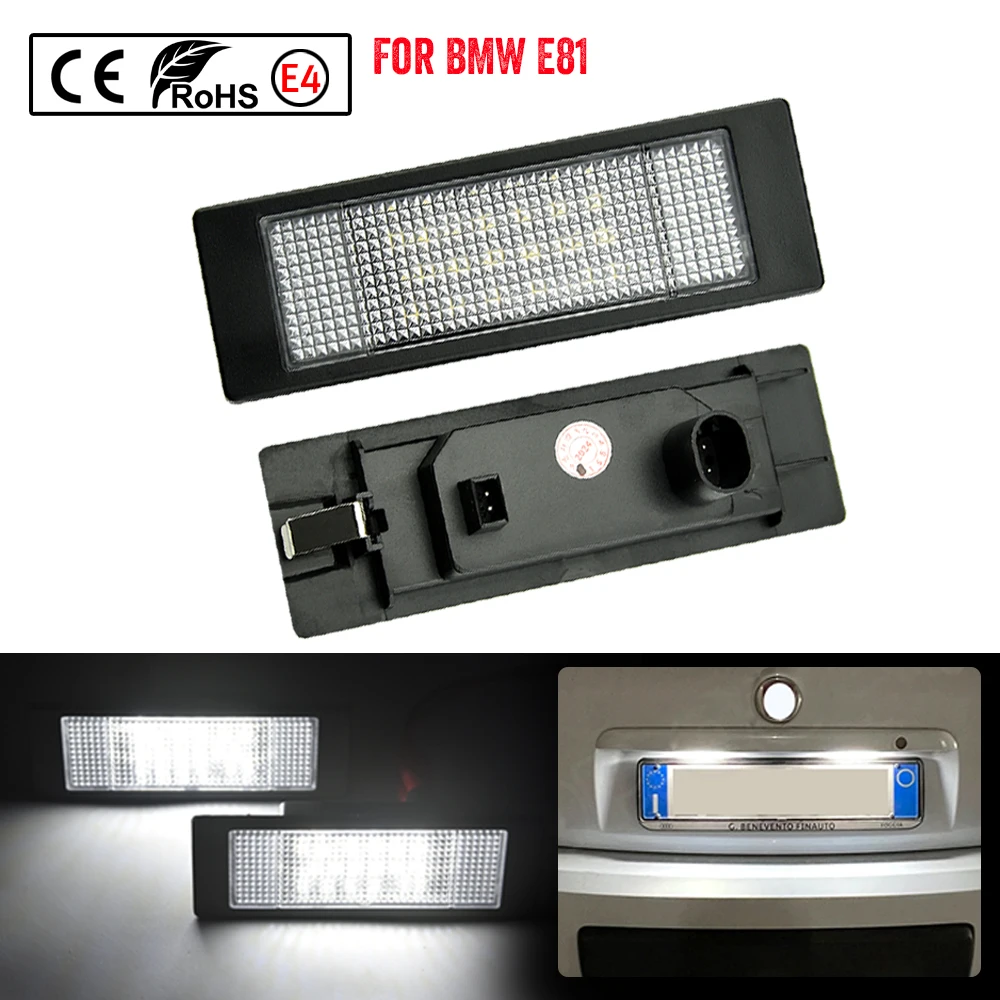 

For BMW 1 Series E81 E87 E63 E64 M6 E85 E86 Z4 F12 F13 F20 K48 MINI R60 R61 LED License Number Plate Lamp Car Light Luz No Error