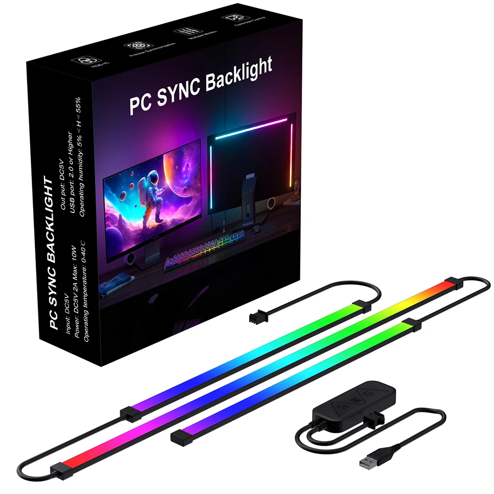 Bande LED RGB couleur de rêve, éclairage d'ambiance intelligent pour télévision, synchronisation d'affichage, rétro-éclairage pour ordinateur, décor du Ramadan, lampe couleur, bricolage, jeu de fête, PC