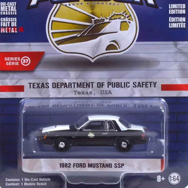 

GreenLight1:64 1982 Mustang SSP Texas Public Security Limited Edition Model All Original Packaging Wall Pendant Gift for Friends