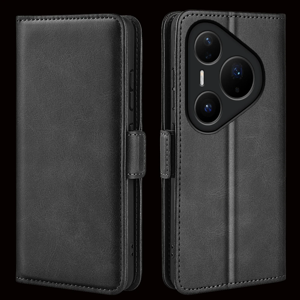 

Calf Leather Flip Case For Huawei Pura 80 Ultra 70 Pro Plus Nova 11 10 SE Y61 P50 P60 Pro Mate50 Mate 50 Pro Phone Case Cover