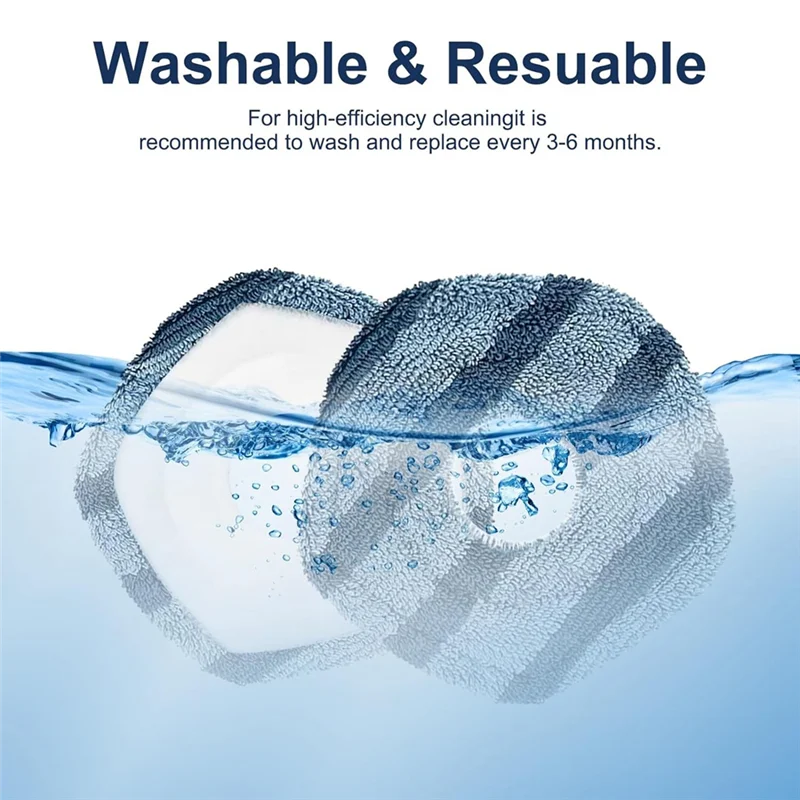 Paños de AA80-Mop para Eufy X10 Pro Omni X8/X8pro X9 Pro Robot aspirador almohadillas de fregado suaves de repuesto