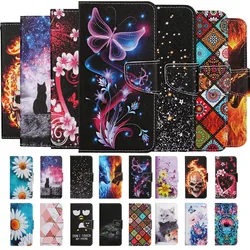Leather Case For Xiaomi Redmi Note 13 Pro 4G 5G 13C Flip Wallet Card Slot Holder Fashion Cartoon Painted Phone Book Cover