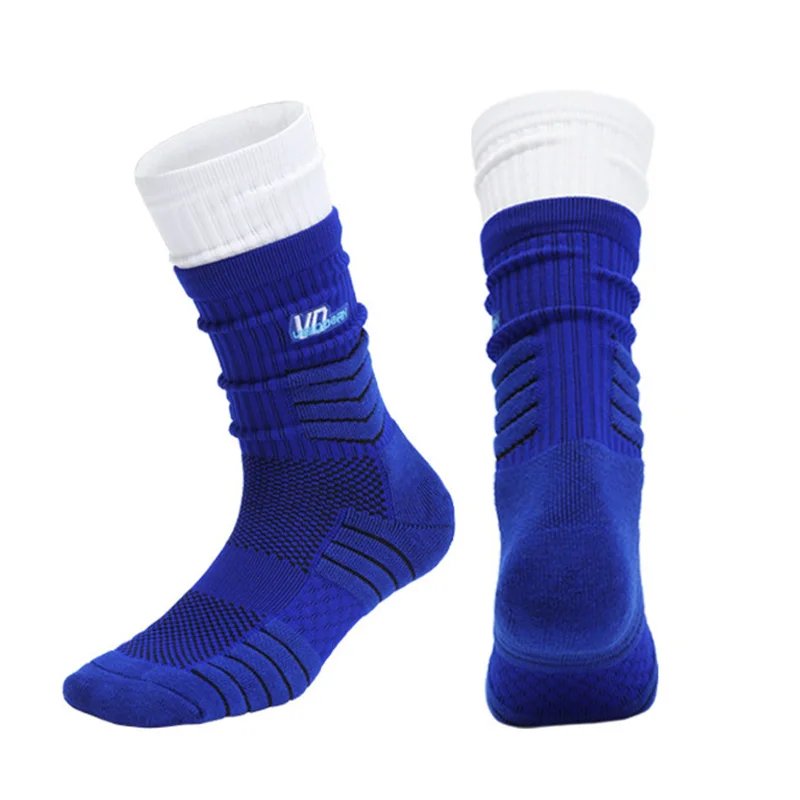 

Blue Women Veidoorn Basketball Royal Socks Running Hiking Tennis Men Bike Riding Thicken Sport Sock Free Size