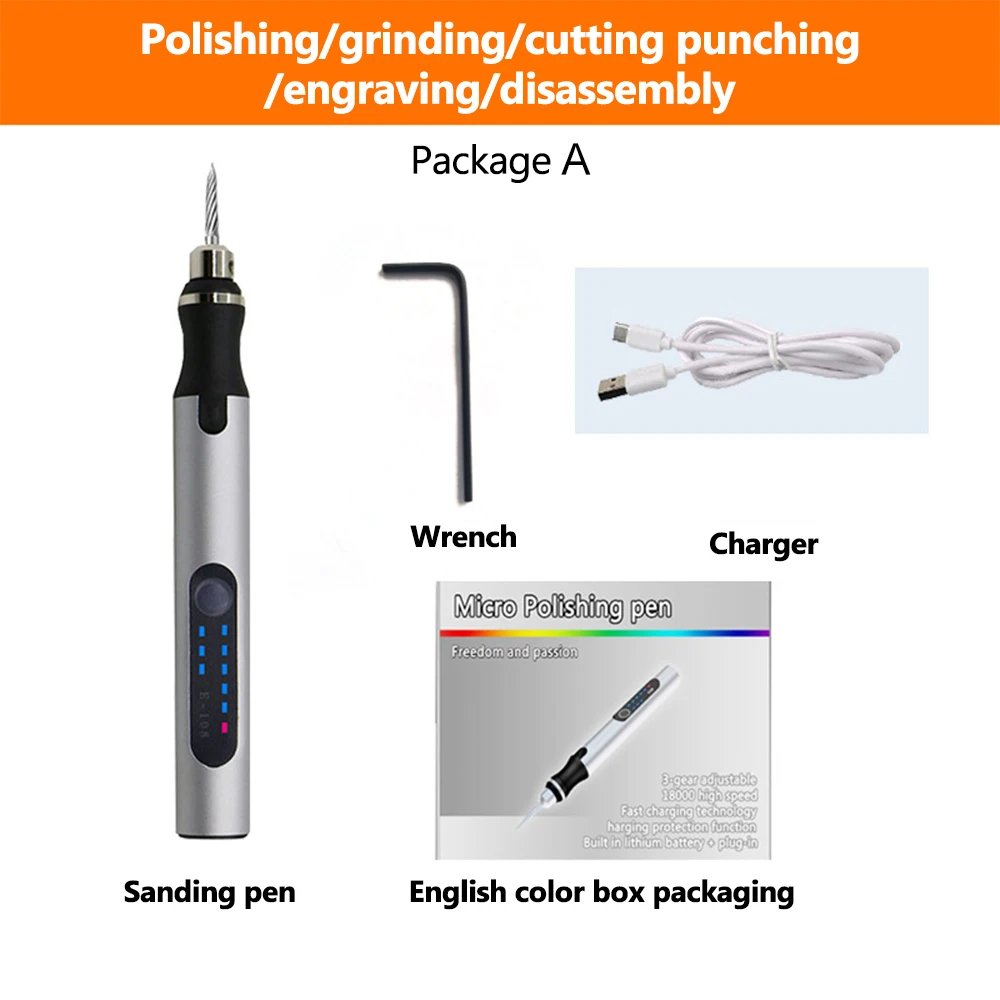 Engraving Machines Mini Electric Engraver Pen Cordless Tool for Jewelry Glass Wood Ceramic Metal Plastic