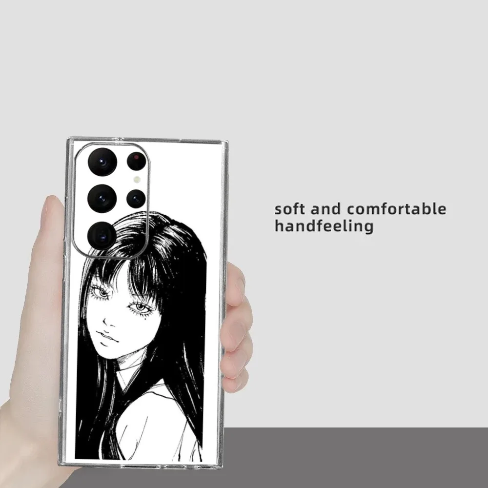 Anime Junji Ito Tomie Phone Case For Samsung Galaxy S24 Ultra S22 S23 Ultra S21 S20 5G Protective Silicone TPU Funda