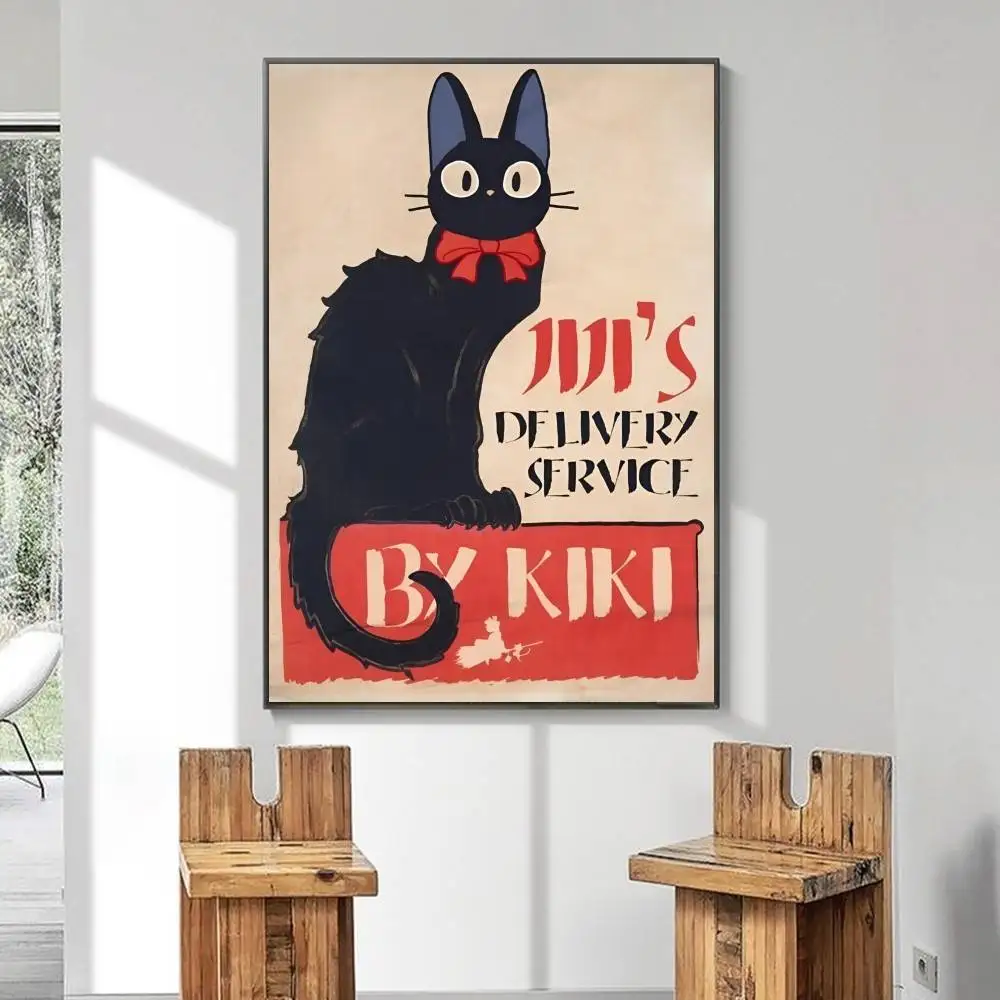 K-Kikis D-Delivery S-Service أنيمي الفيلم المشارك ذاتية اللصق الفن ورق مقاوم للماء ملصق مقهى بار غرفة جدار ديكور