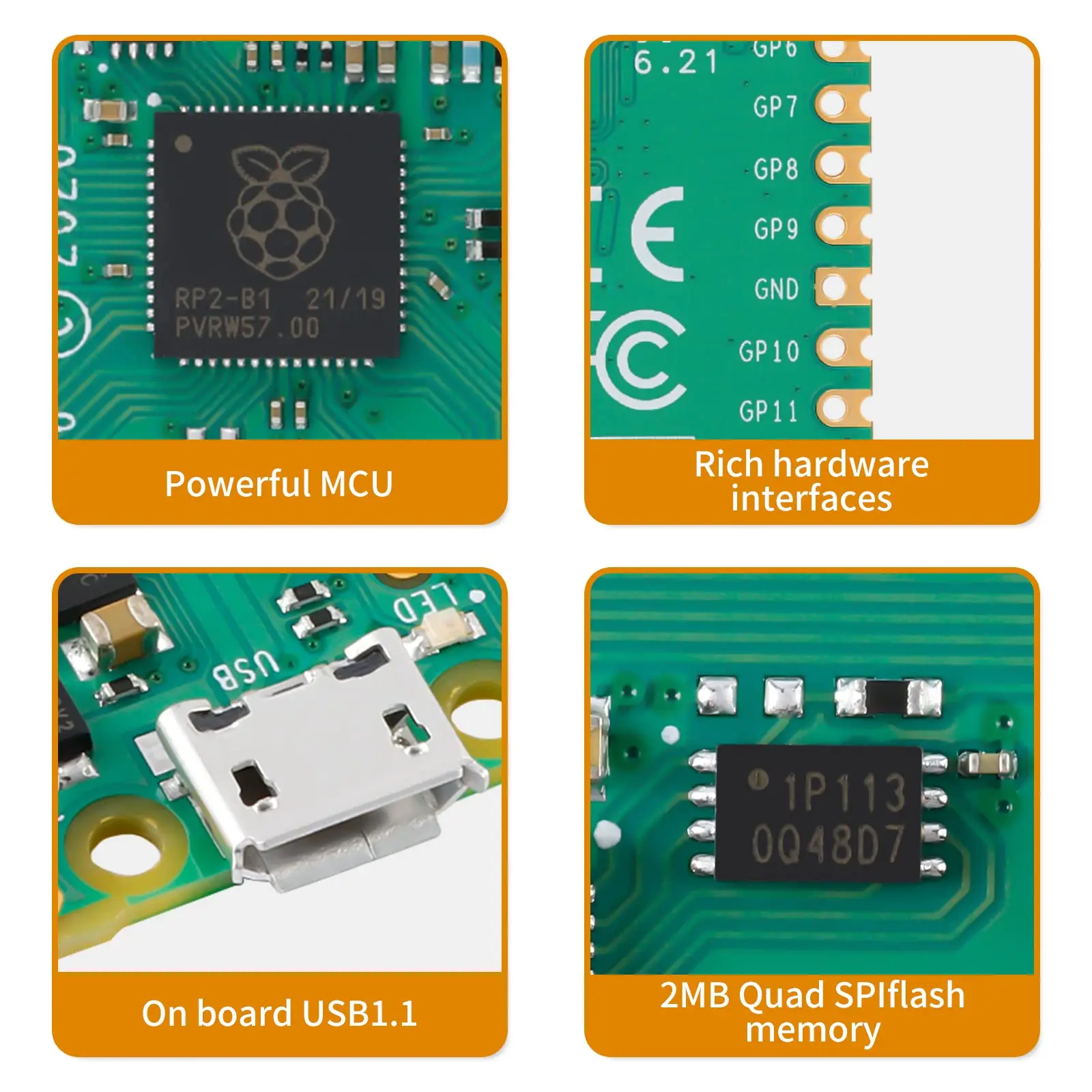 Raspberry Pi Pico Or Pico W microcontroller Development Board Dual Core Wireless Wifi Programming